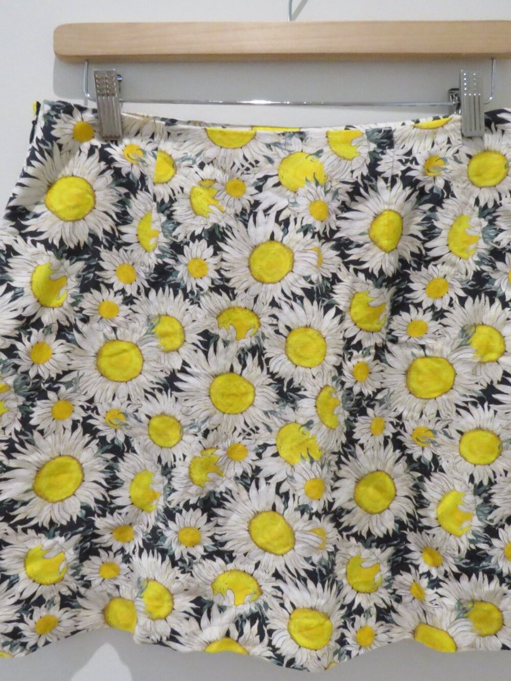 & OTHER STORIES Linen Blend Sunflower Mini Skirt US 6 Coquette Boho Summer Y2K - Picture 9 of 13